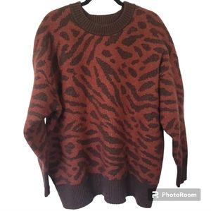 Ava & Viv Tiger Stripe Sweater - 3X